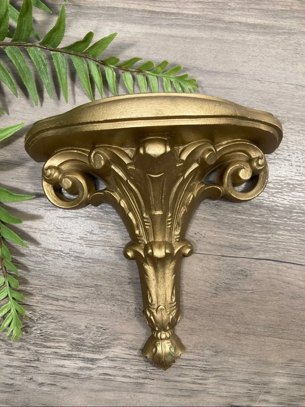 Vintage Burwood Decorative Wall Shelf Hollywood Regency